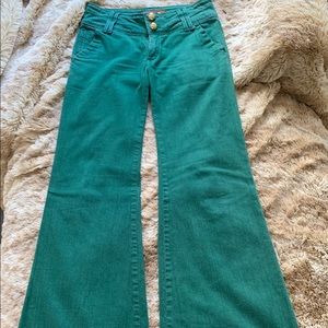 Dittos green super flare jeans